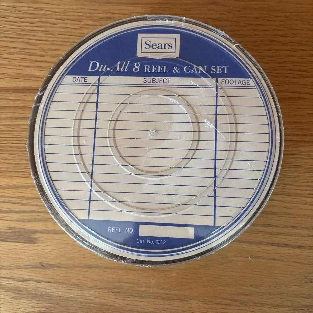 Vintage Sears 8mm Film Reel & Can Set Pack of 3 400ft Cat 9312 Sealed Unopened